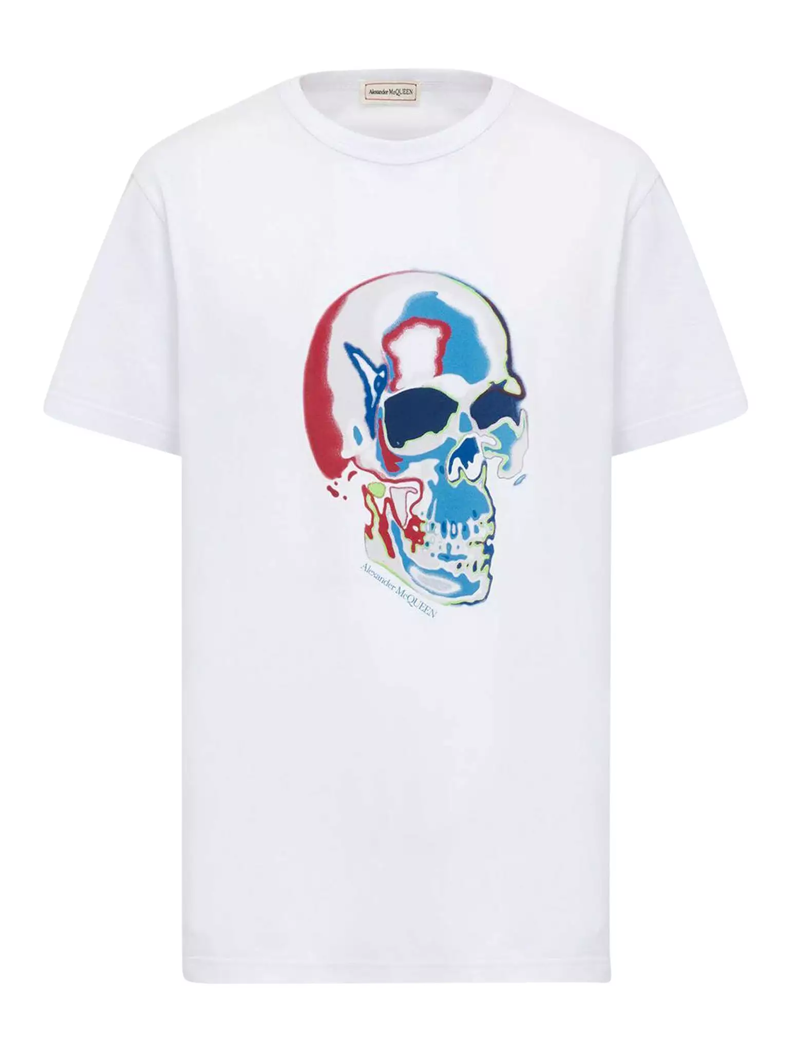 Solarised Skull T-shirt for Men - White/Multicolour