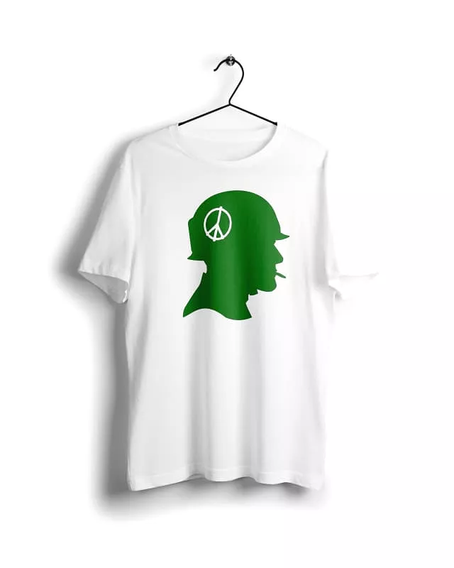 Soldier Graphics T-shirt White Peace Basic - Digital