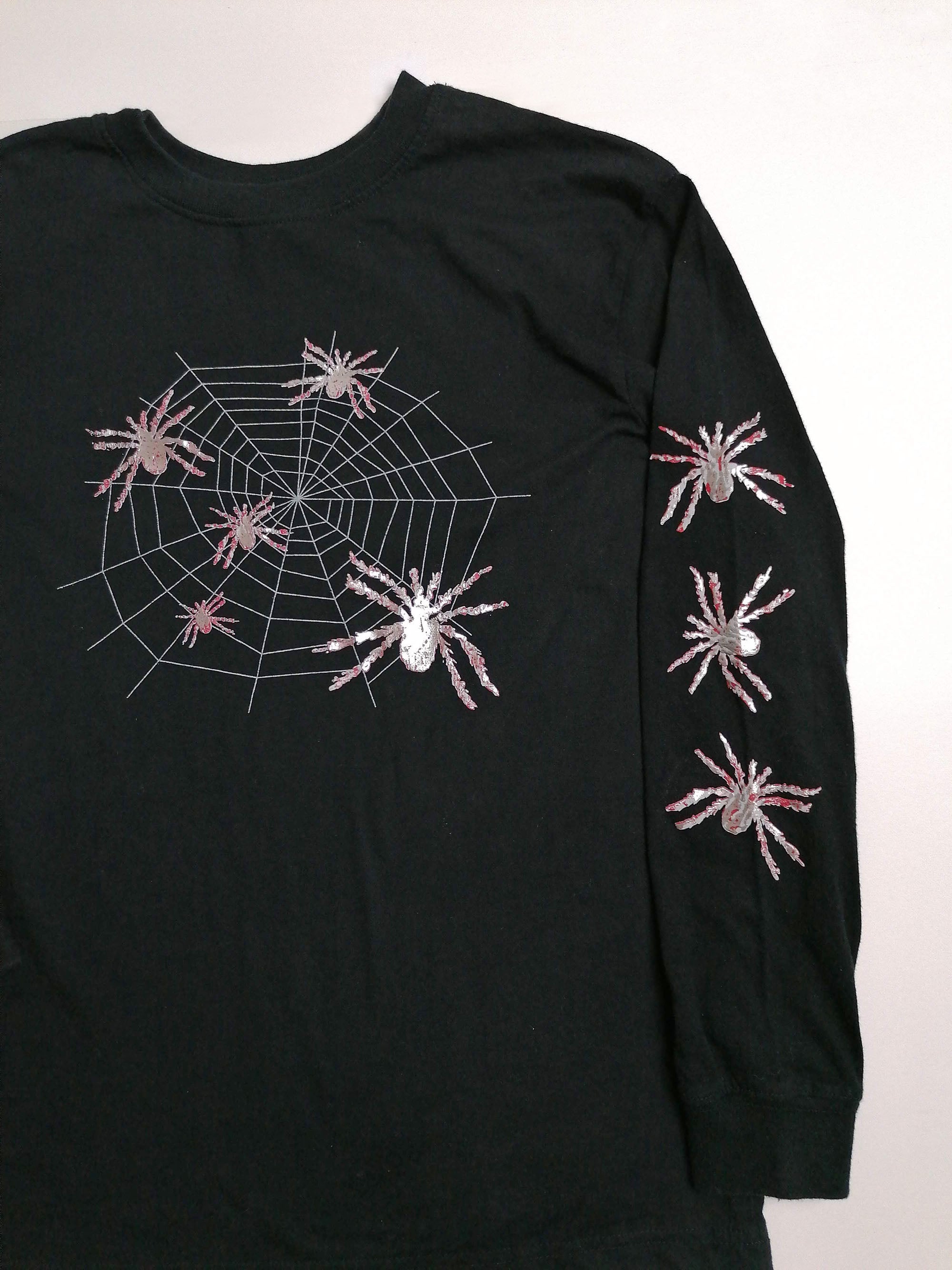 Sparkle Spiders T-shirt - Long Sleeve - Size M-L