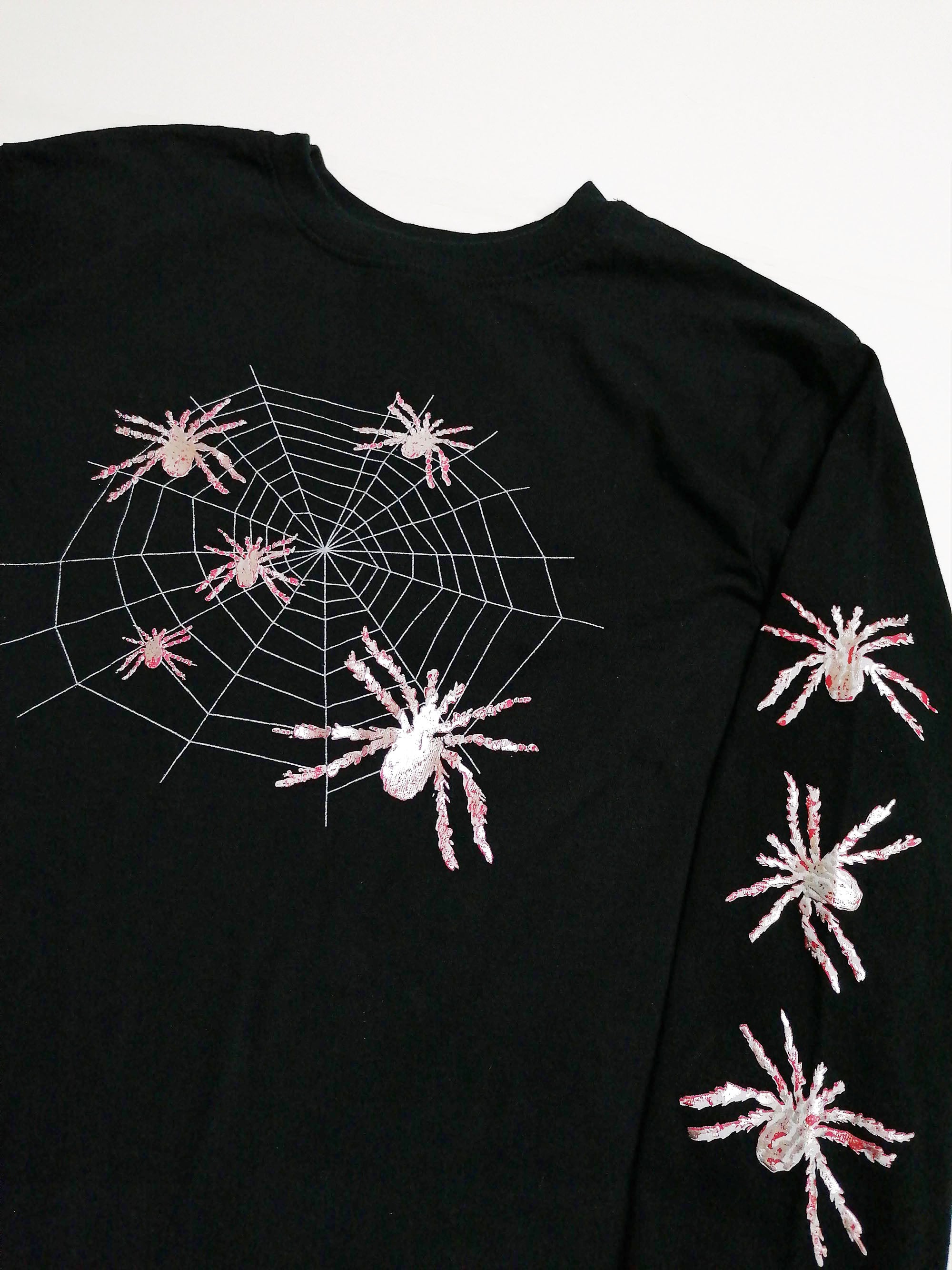 Sparkle Spiders T-shirt - Long Sleeve - Size M-L