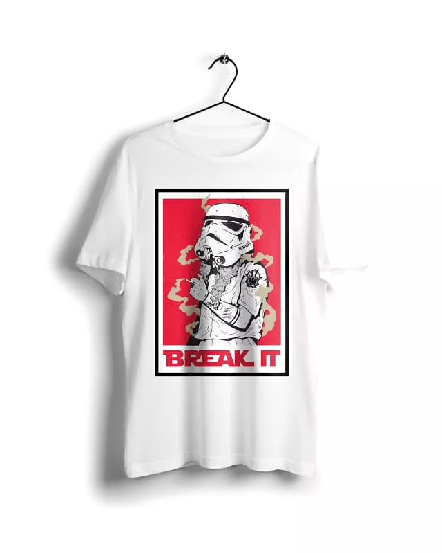 Star Wars Graphic T-shirt - Break It - White - Digital Print