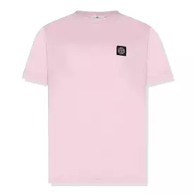 Stone Island Pink Patch Logo T-Shirt