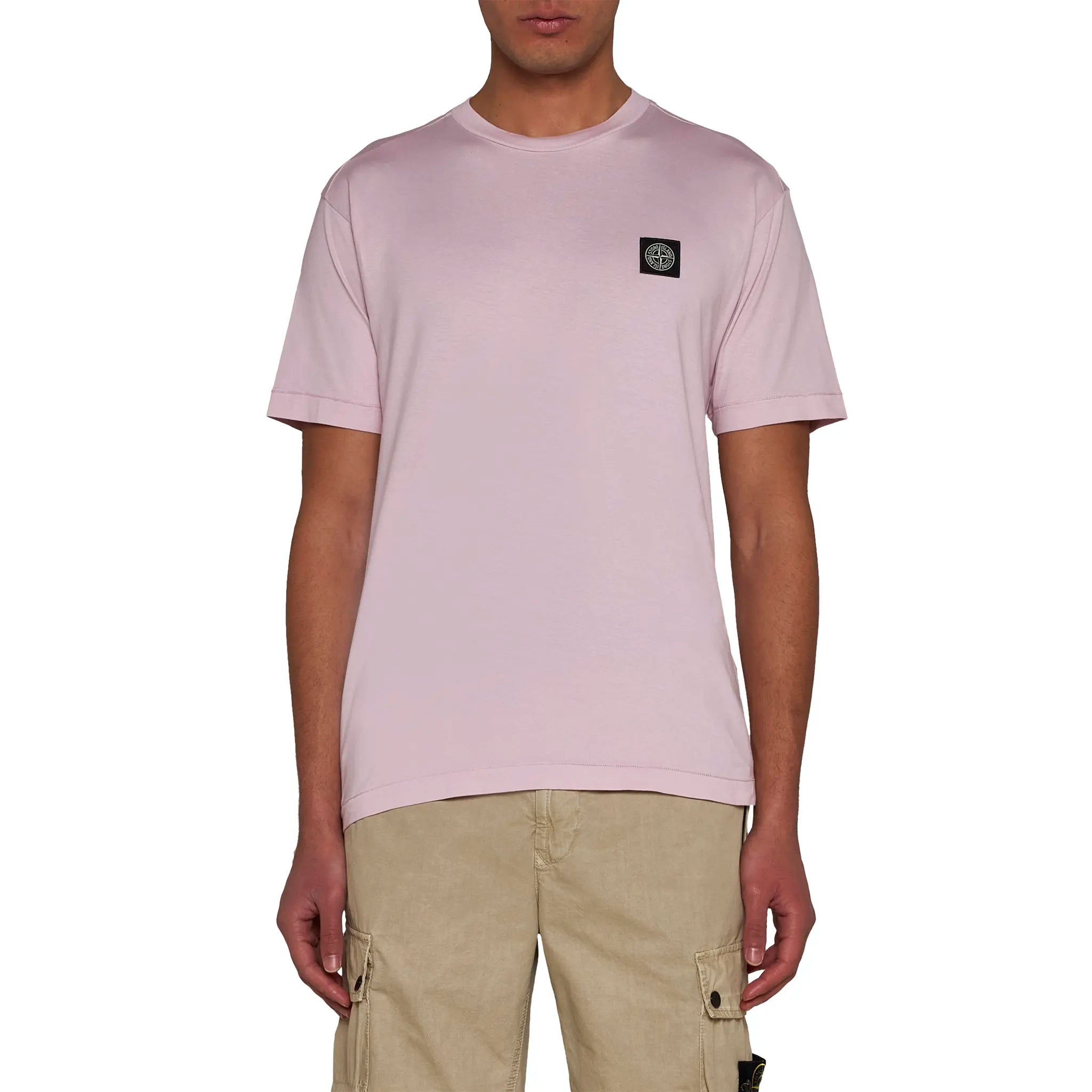 Stone Island Pink Patch Logo T-Shirt