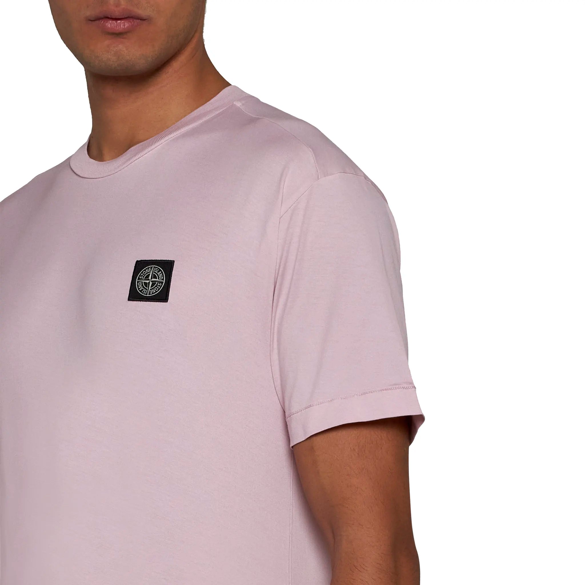 Stone Island Pink Patch Logo T-Shirt