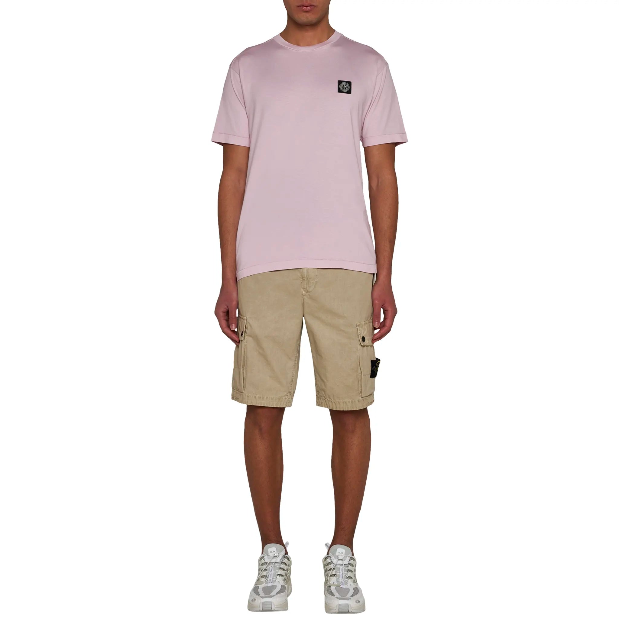 Stone Island Pink Patch Logo T-Shirt