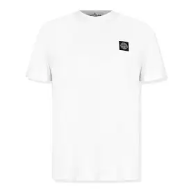 Stone Island T Shirt With White Patch Logo