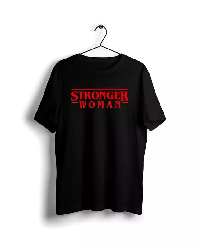 Strong Woman Tee - Black Digital Graphic Print