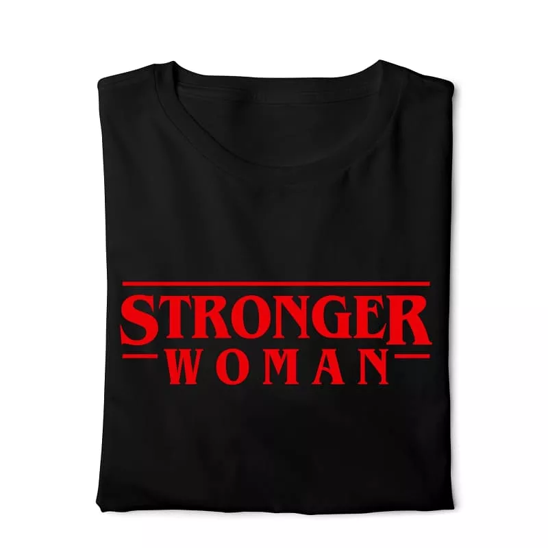 Strong Woman Tee - Black Digital Graphic Print