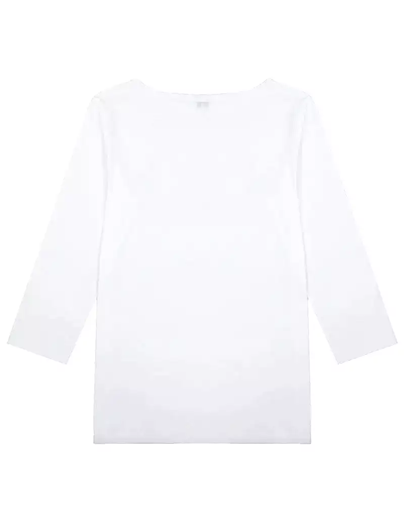 Sunspel White Boat Neck T-Shirt