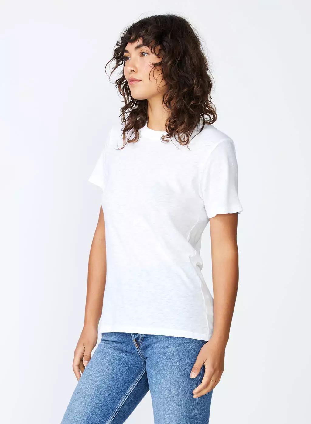 Supima Slub Jersey T-Shirt, Short Sleeve, White