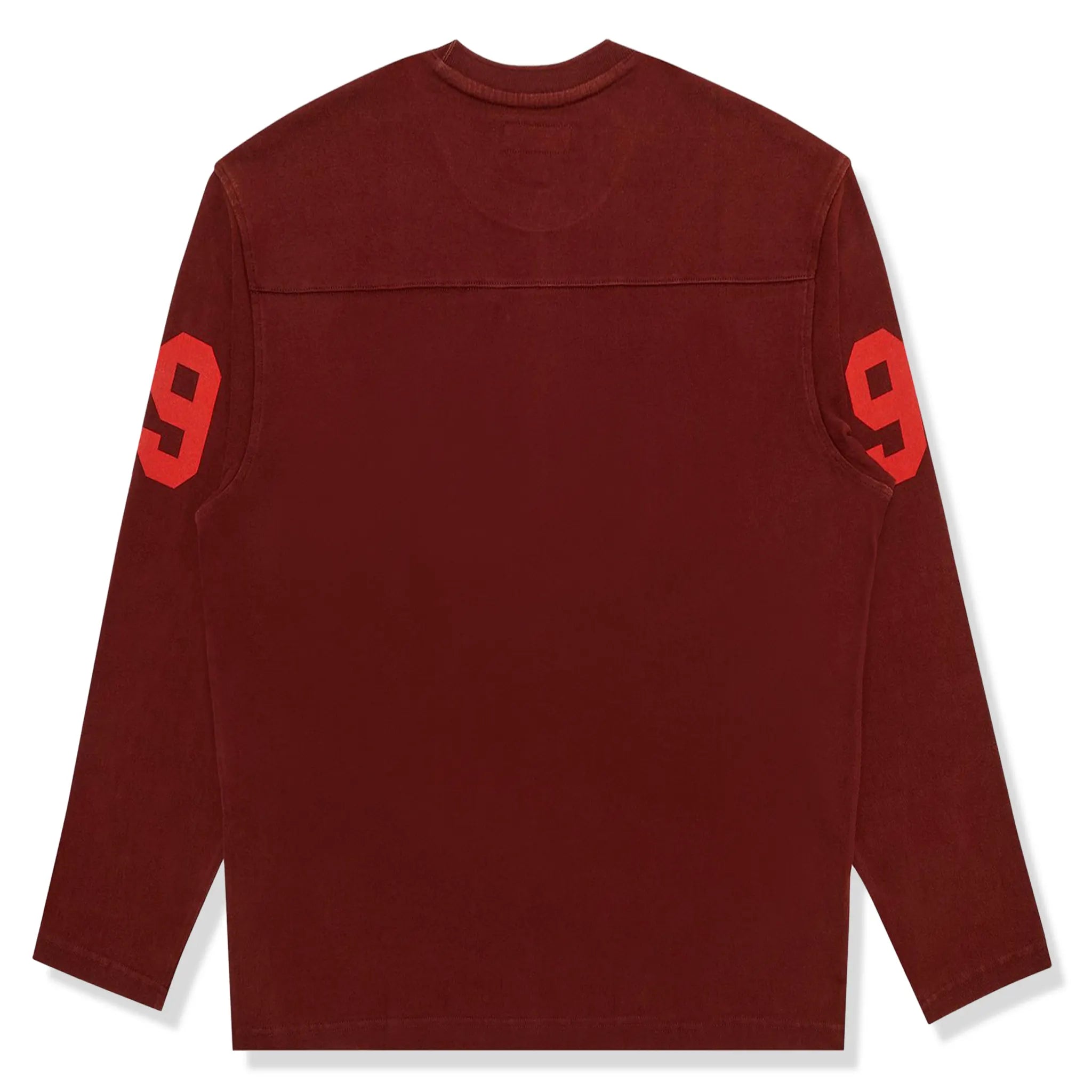 Supreme 99 Long Sleeve Maroon Football T-Shirt