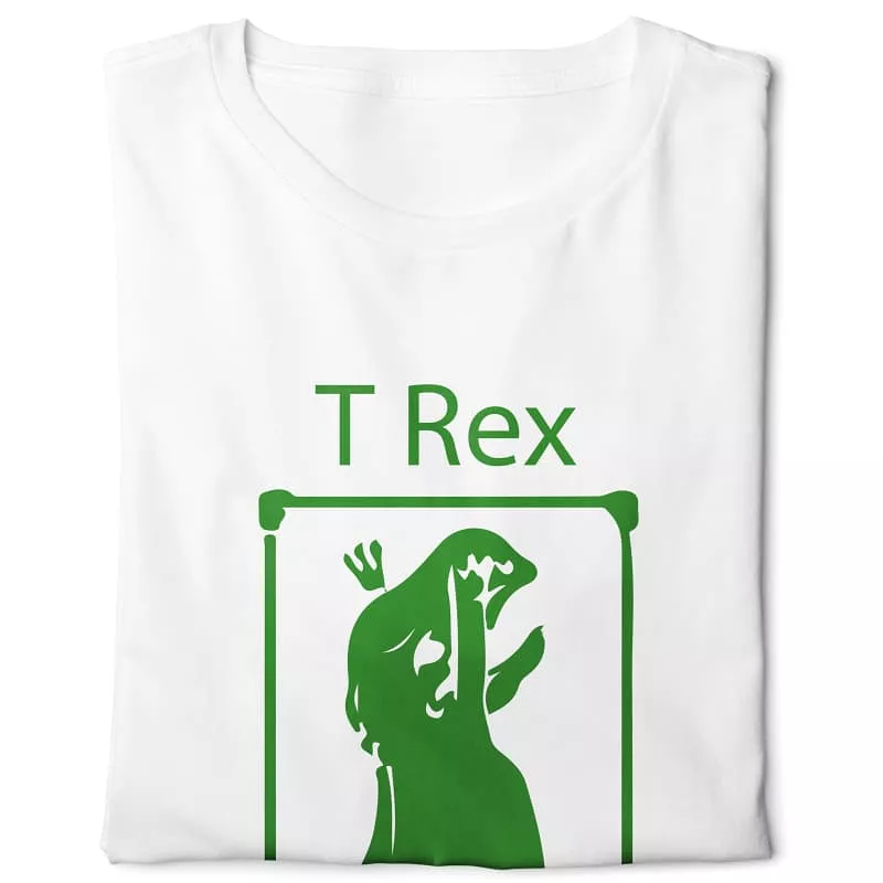 T-rex Graphic Print Basic White T-shirt - Pull Ups Dinosaur Design