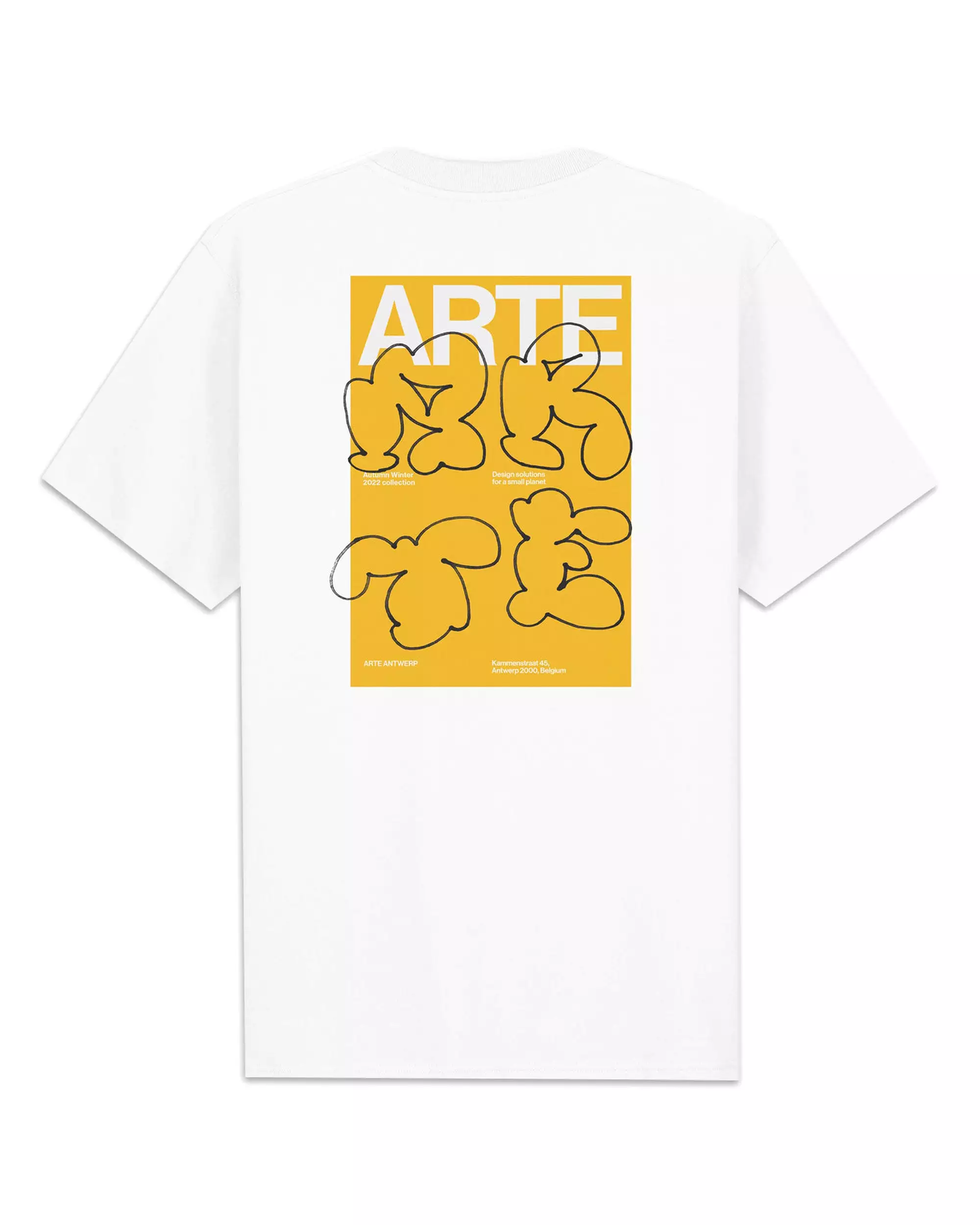 T-Shirt Arte Turner Back Yellow Tag Tee White