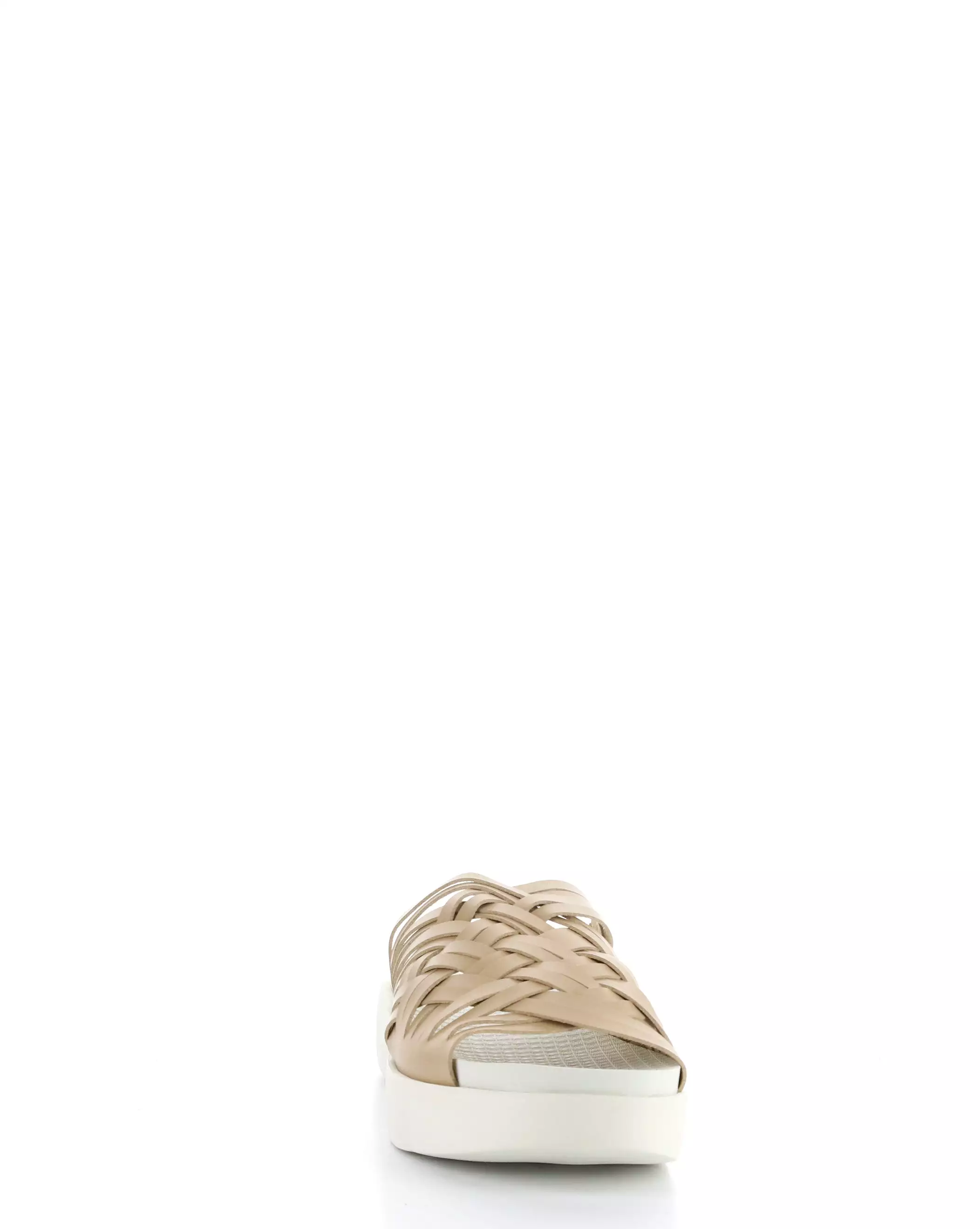 Tan Slip-on Sandals Rised