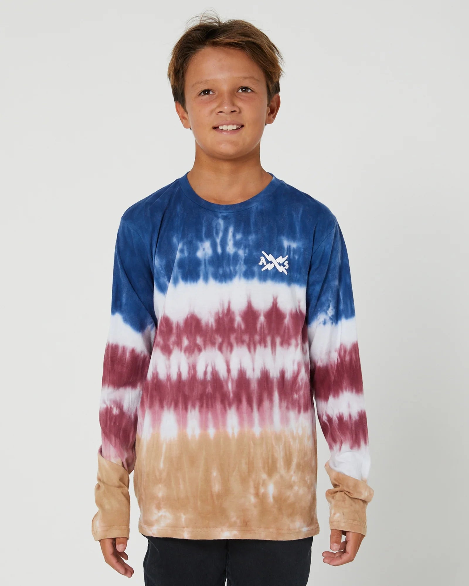 Teen Tie Dye Alphabet Soup LS Tee - Multi