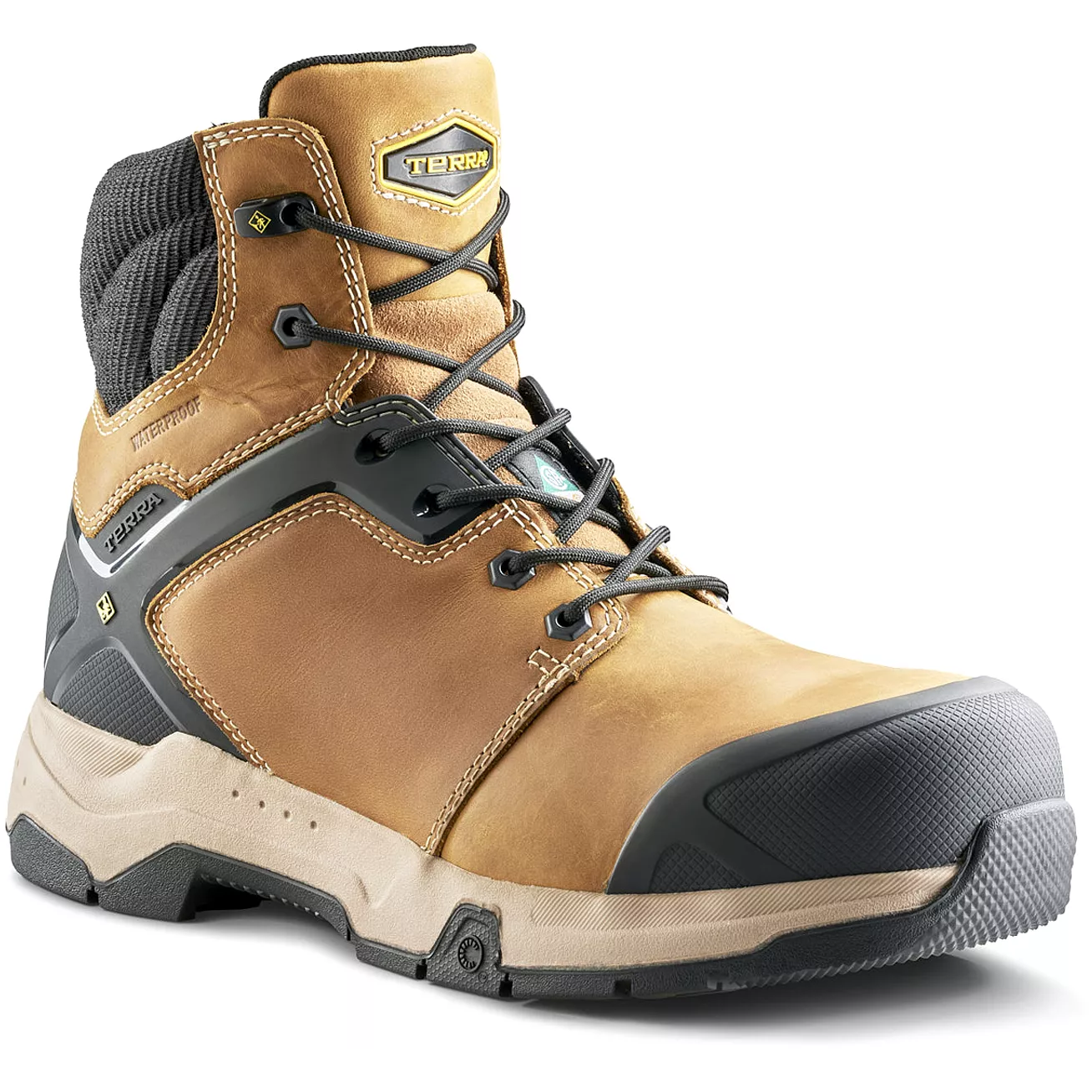 Terra Carbine 6 Composition Toe Waterproof Safety Work Boot - Wheat