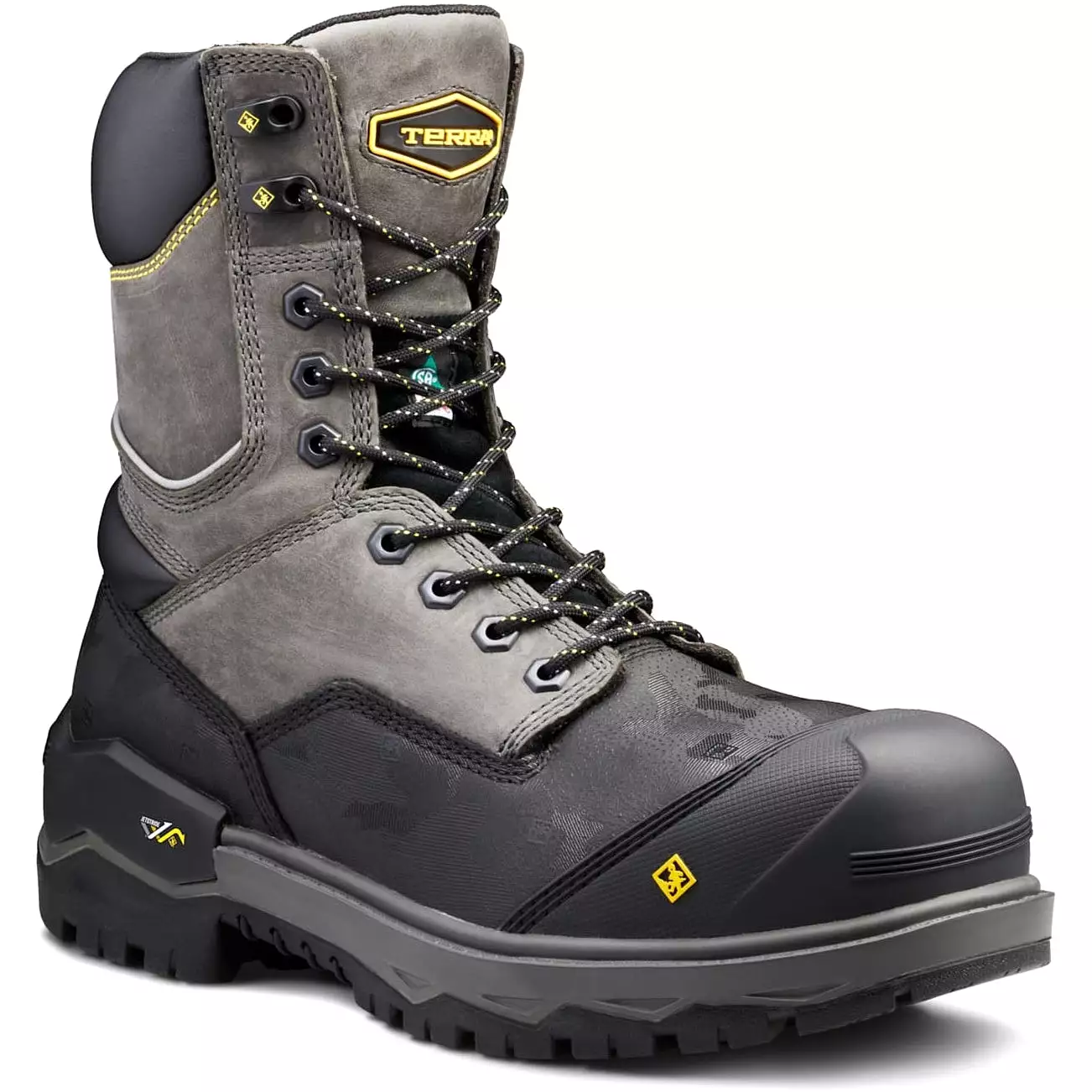 Terra Men's Gantry 8 Composite Toe Waterproof Safety Work Boot - Gray