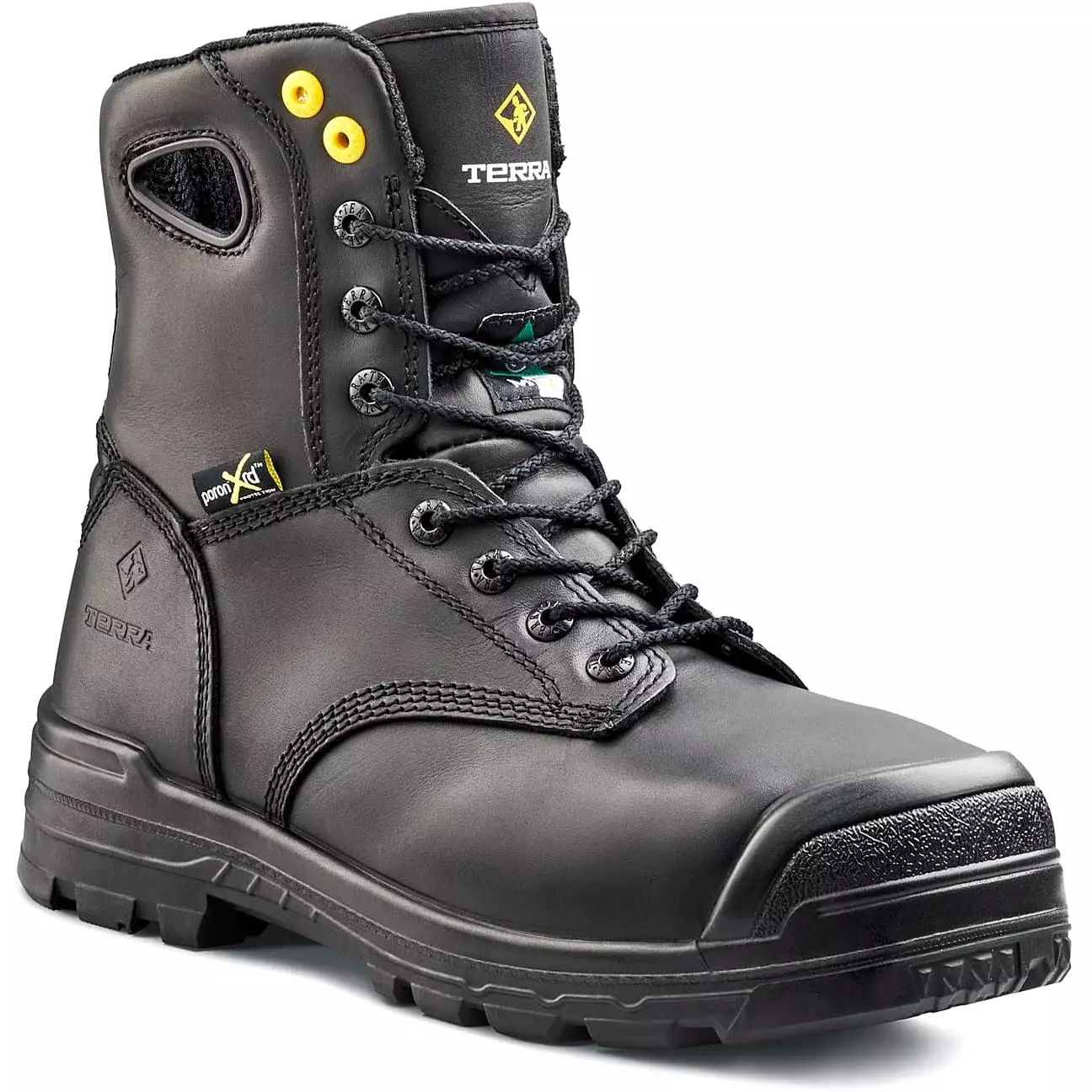 Terra Men's Paladin 8 Composite Toe Waterproof Met Guard Work Boot - Black