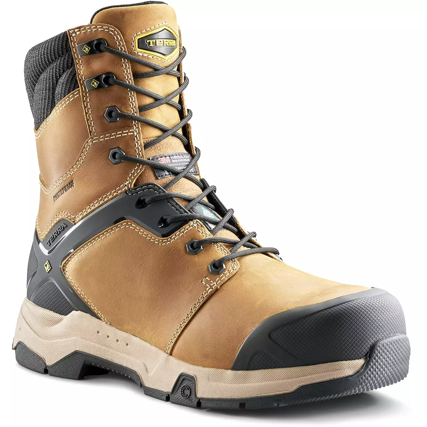 Terra Men's Wheat Carbine 8 Comp Toe WP Safety Work Boot