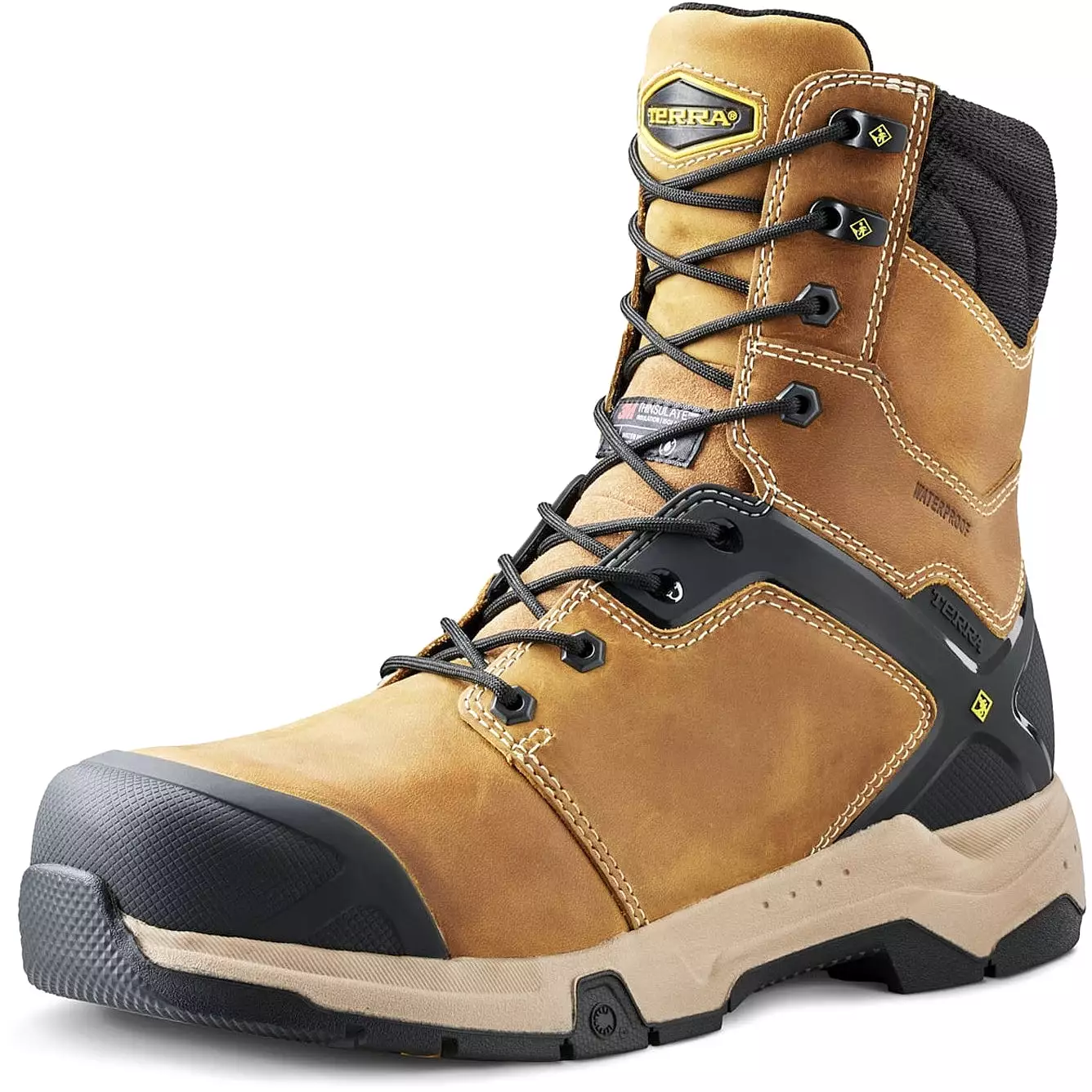 Terra Men's Wheat Carbine 8 Comp Toe WP Safety Work Boot