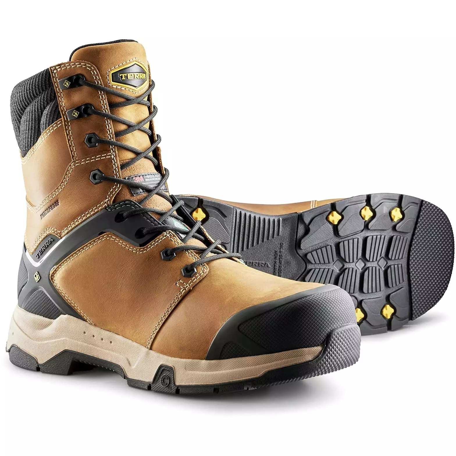 Terra Men's Wheat Carbine 8 Comp Toe WP Safety Work Boot