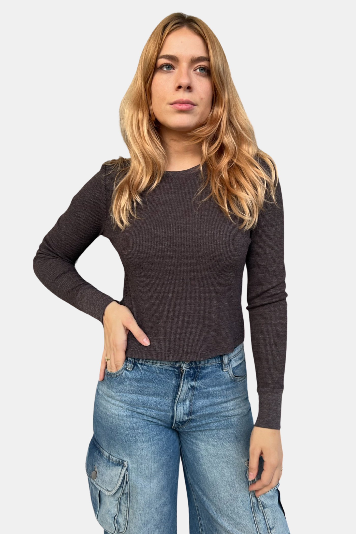 Thermal Long Sleeve Tee for Crew Neck