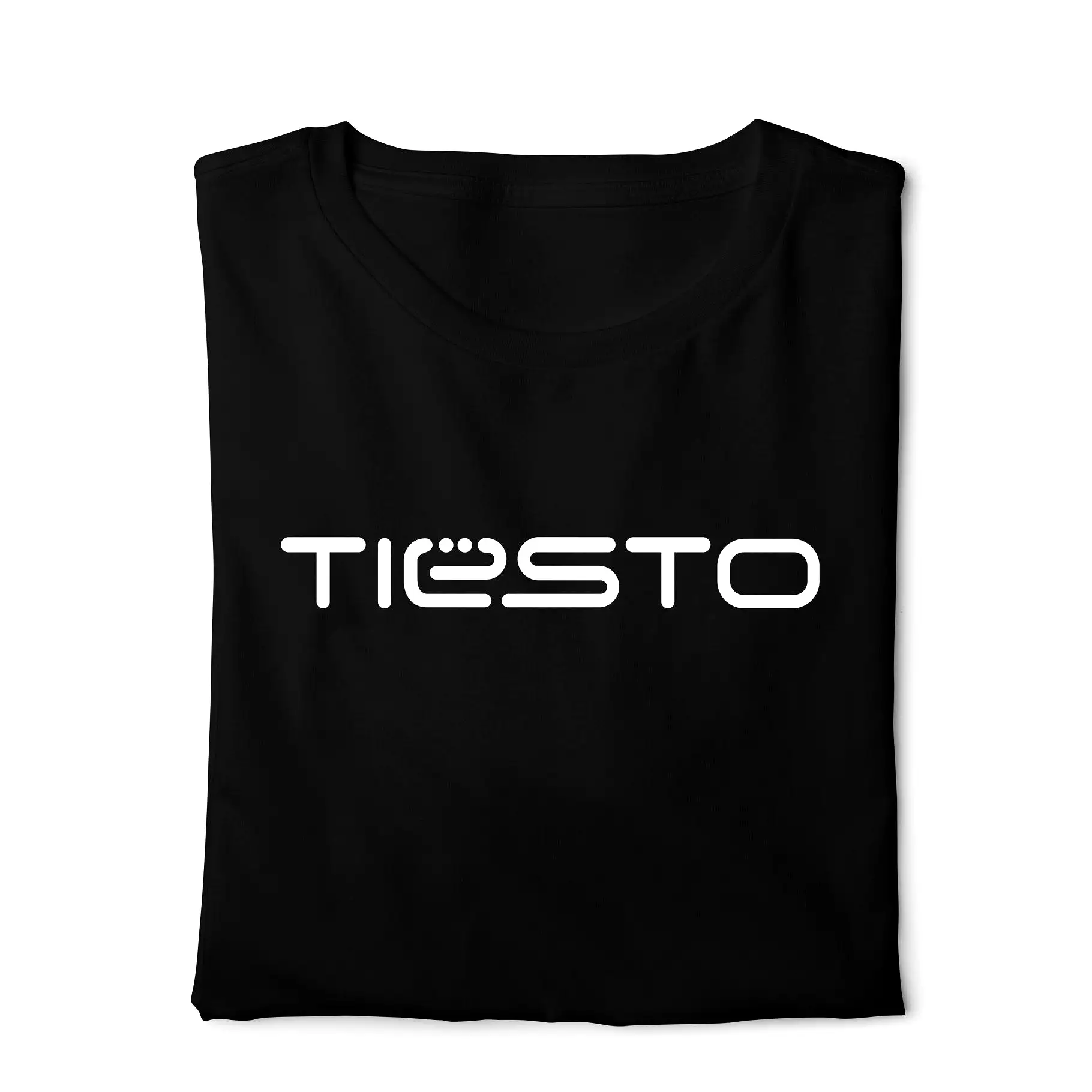 Tiesto Basic Black T-shirt with Digital Graphics