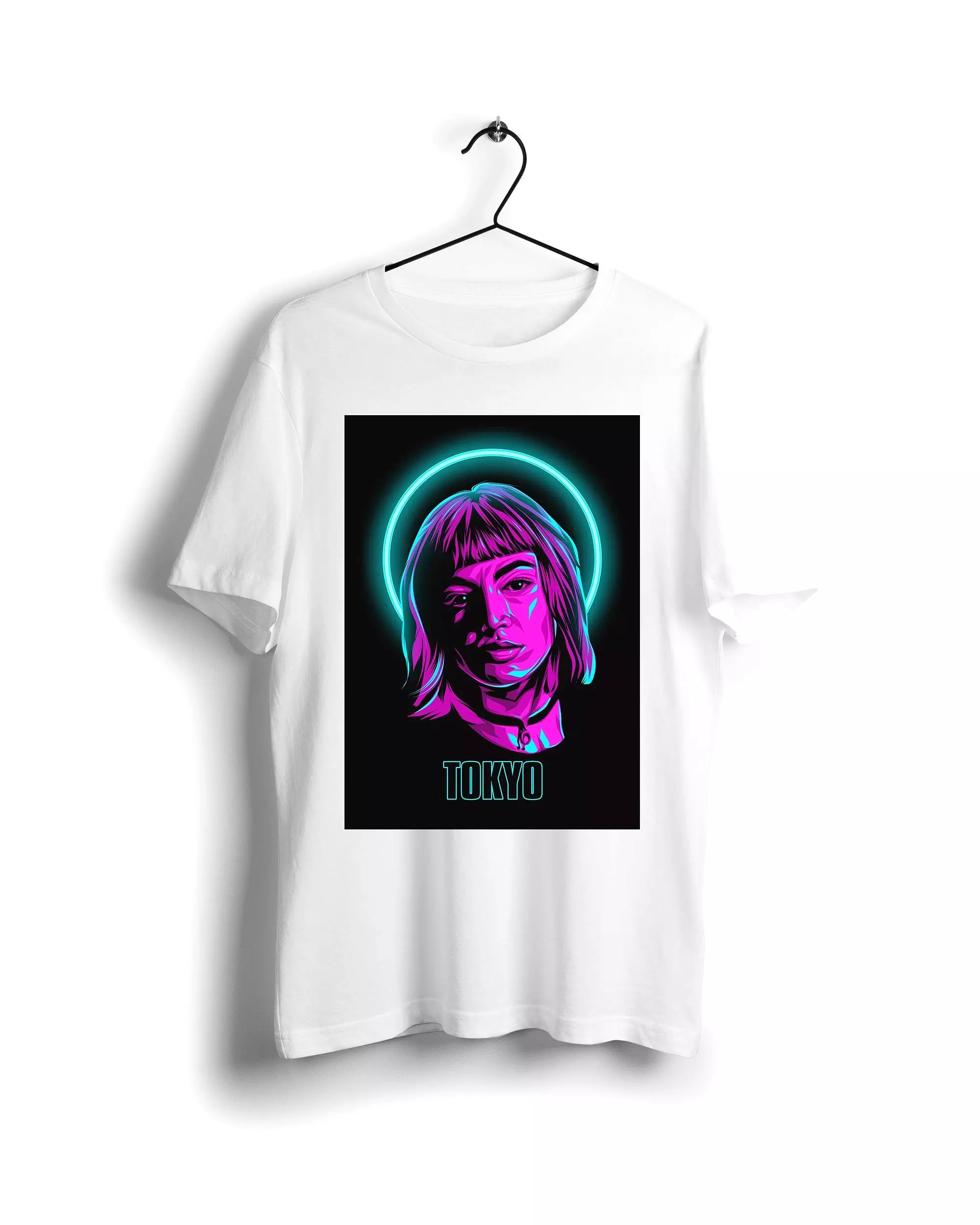 Tokyo Neon La Casa De Papel X Ravin X Hippo T-shirt - Digital Graphics, White