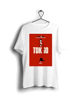 Tokyo T-shirt - Red La Casa De Papel X Ravin X Hippo - White, Digital Graphics