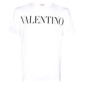 Valentino Black Logo Tee White