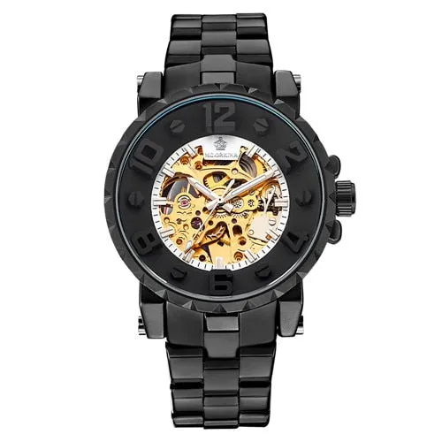 Vintage Skeleton Waterproof Automatic Mechanical Wristwatch for Men