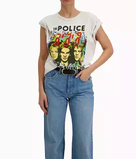 Vintage White Police T-Shirt