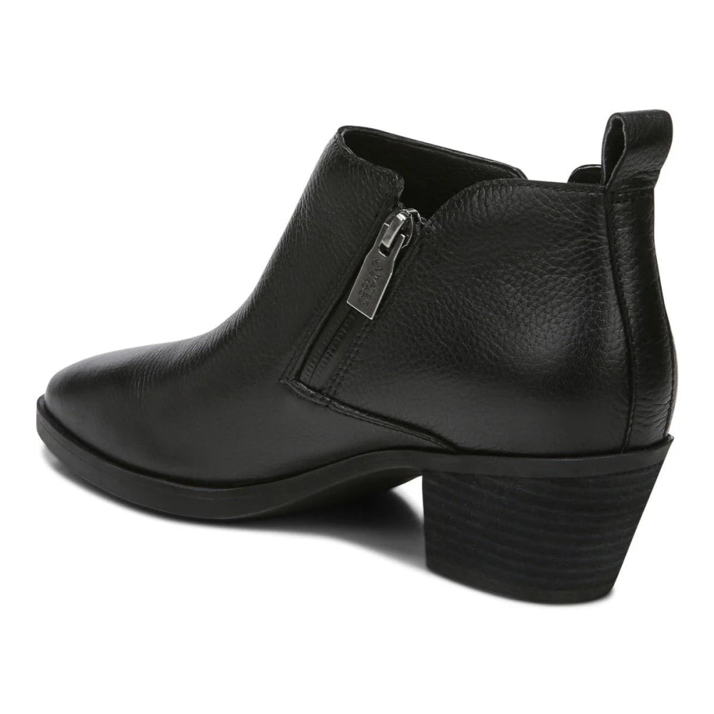 Vionic Cecily Black Leather Women's Shoes