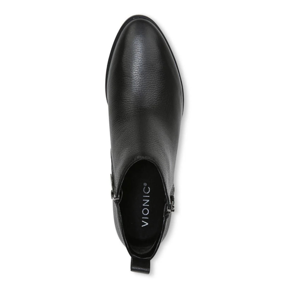 Vionic Cecily Black Leather Women's Shoes