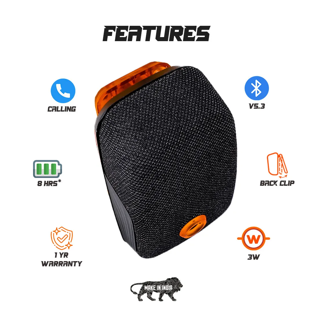 Waterproof Bluetooth Travel Speaker - Arctic Fox Jet