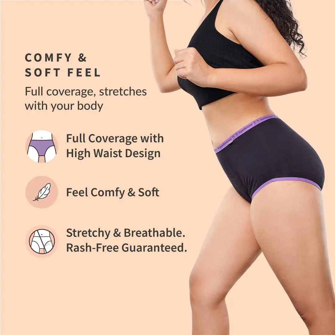 Waterproof Travel Bag - Free Gift with 3 Pack of MaxAbsorb Period Underwear (2 Lilac & 1 Black)