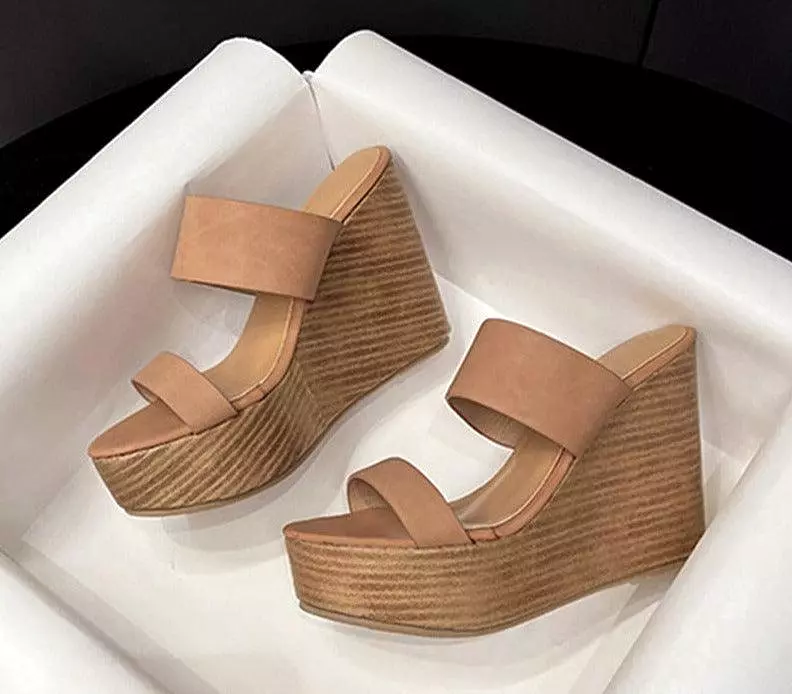 Wedge Sandal Peep Toe Shoes