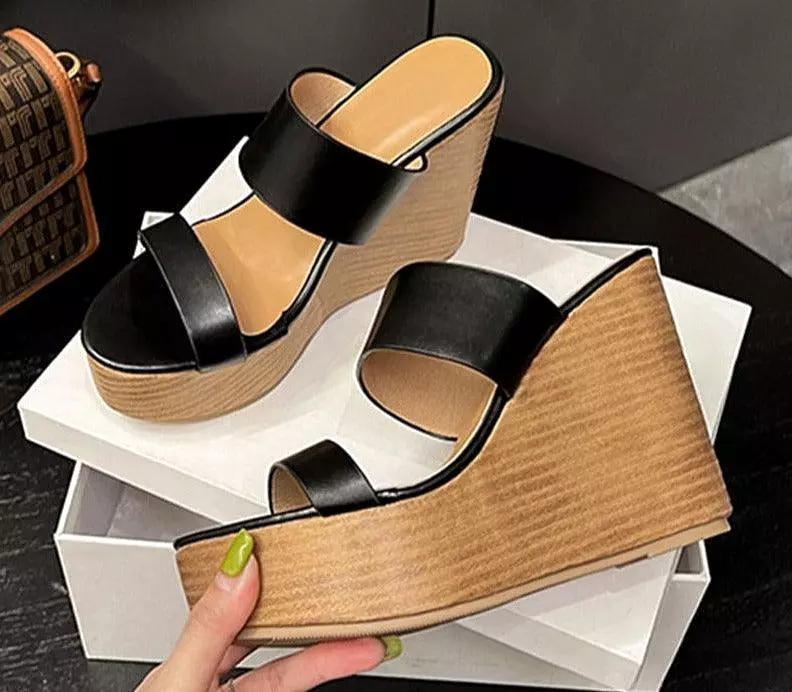 Wedge Sandal Peep Toe Shoes