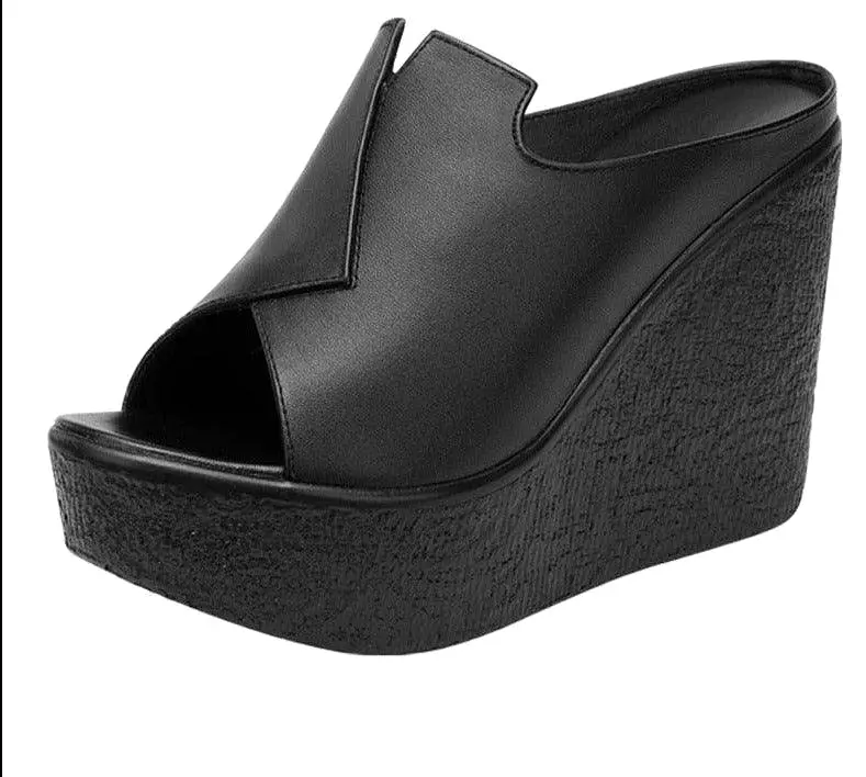 Wedge Sandals - Slip-on Heels