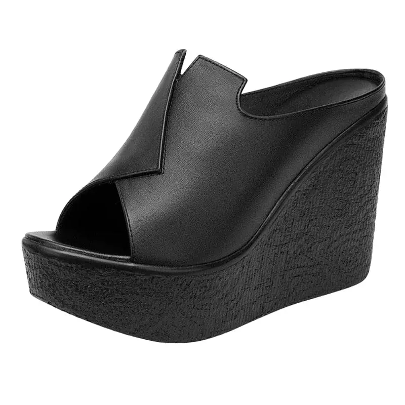 Wedge Sandals - Slip-on Heels