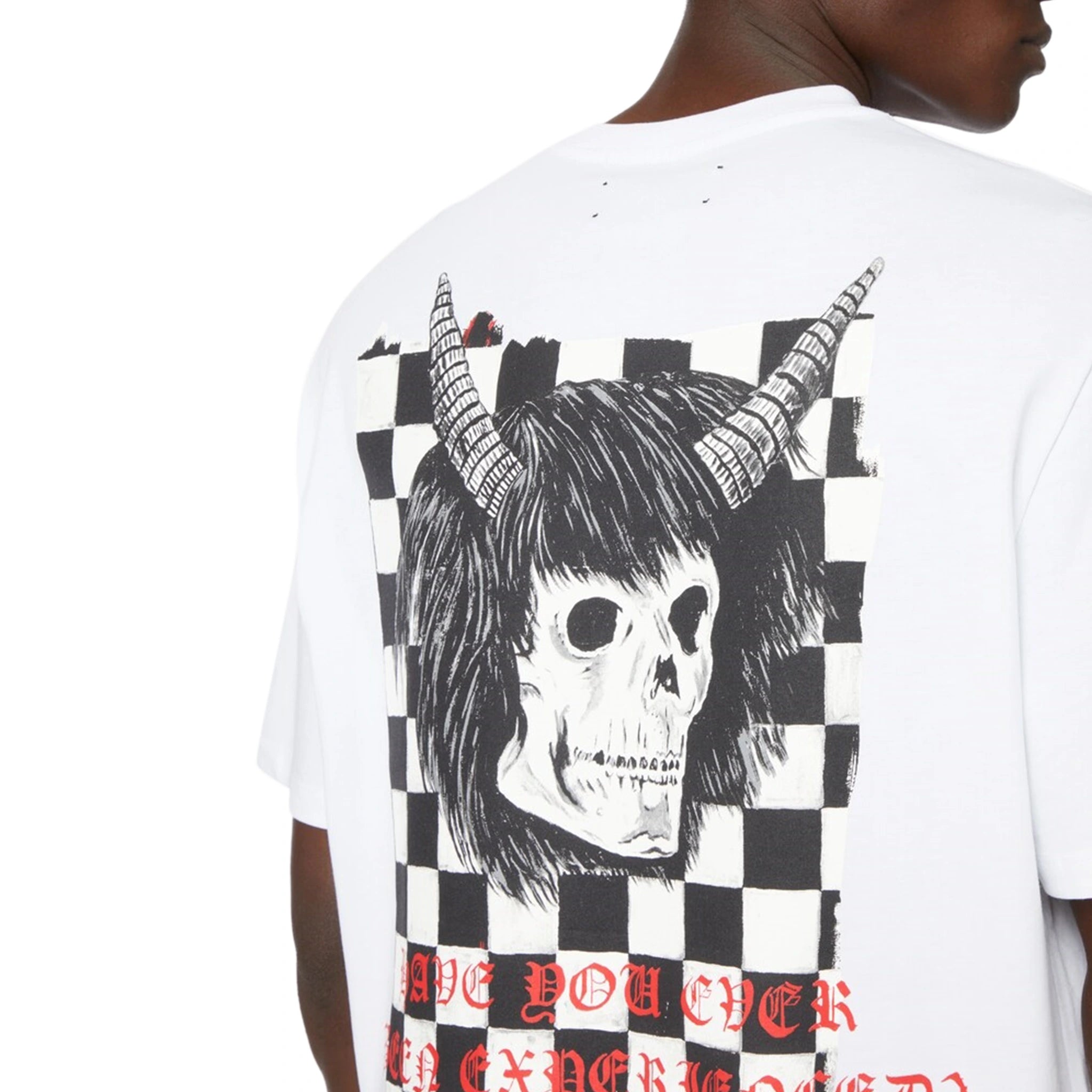 White Checker Skull T Shirt - Amiri Wes Lang | Shop Now!