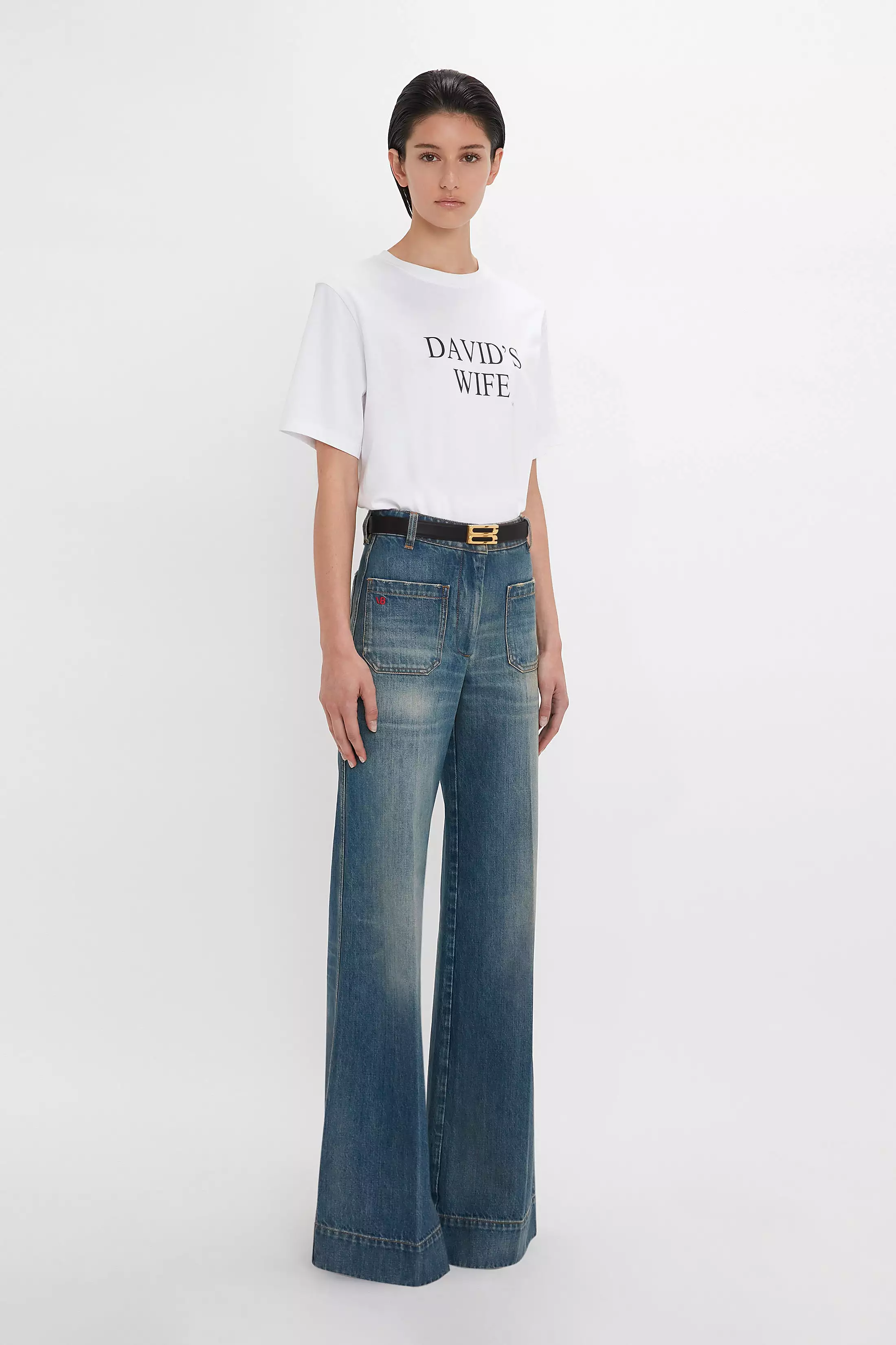 White 'David's Wife' Slogan T-Shirt - Top Pick for Fashionable Women