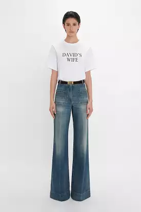 White 'David's Wife' Slogan T-Shirt - Top Pick for Fashionable Women