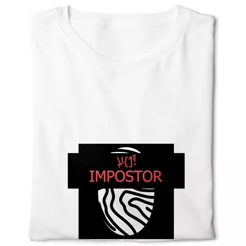 White Digital Graphics T-shirt - Impostor