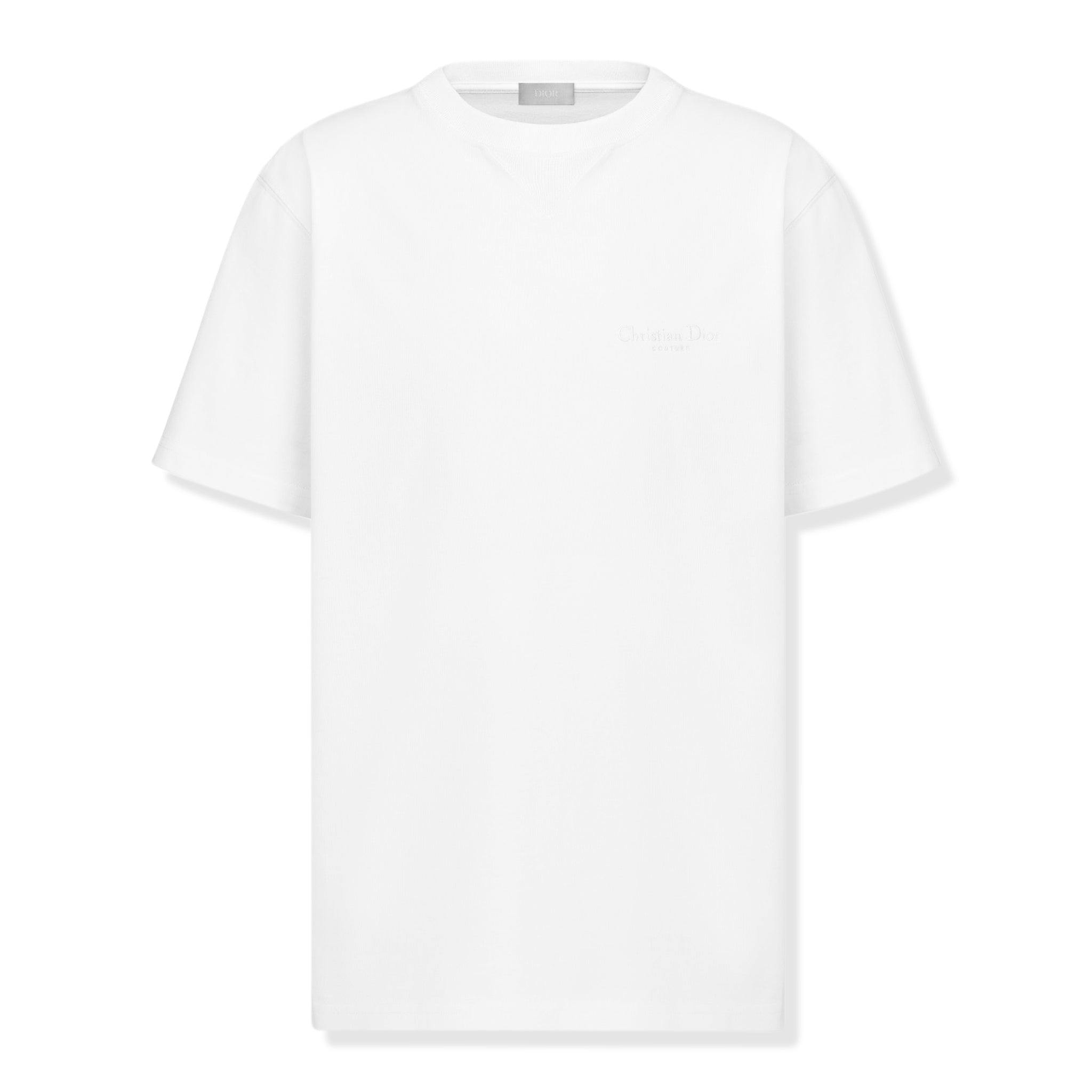 White Dior 'Christian Dior Couture' Chest Logo T-Shirt, Relaxed Fit