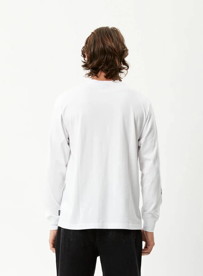 White Earthling Recycled Long Sleeve T-Shirt - Shop Now