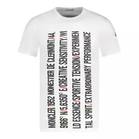 White MONCLER Logo T-Shirt with Print