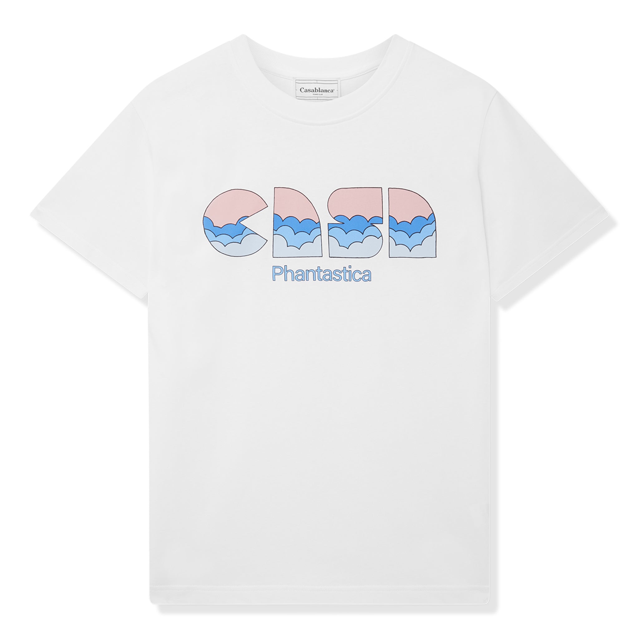 White T-Shirt with Casablanca Casa Clouds design