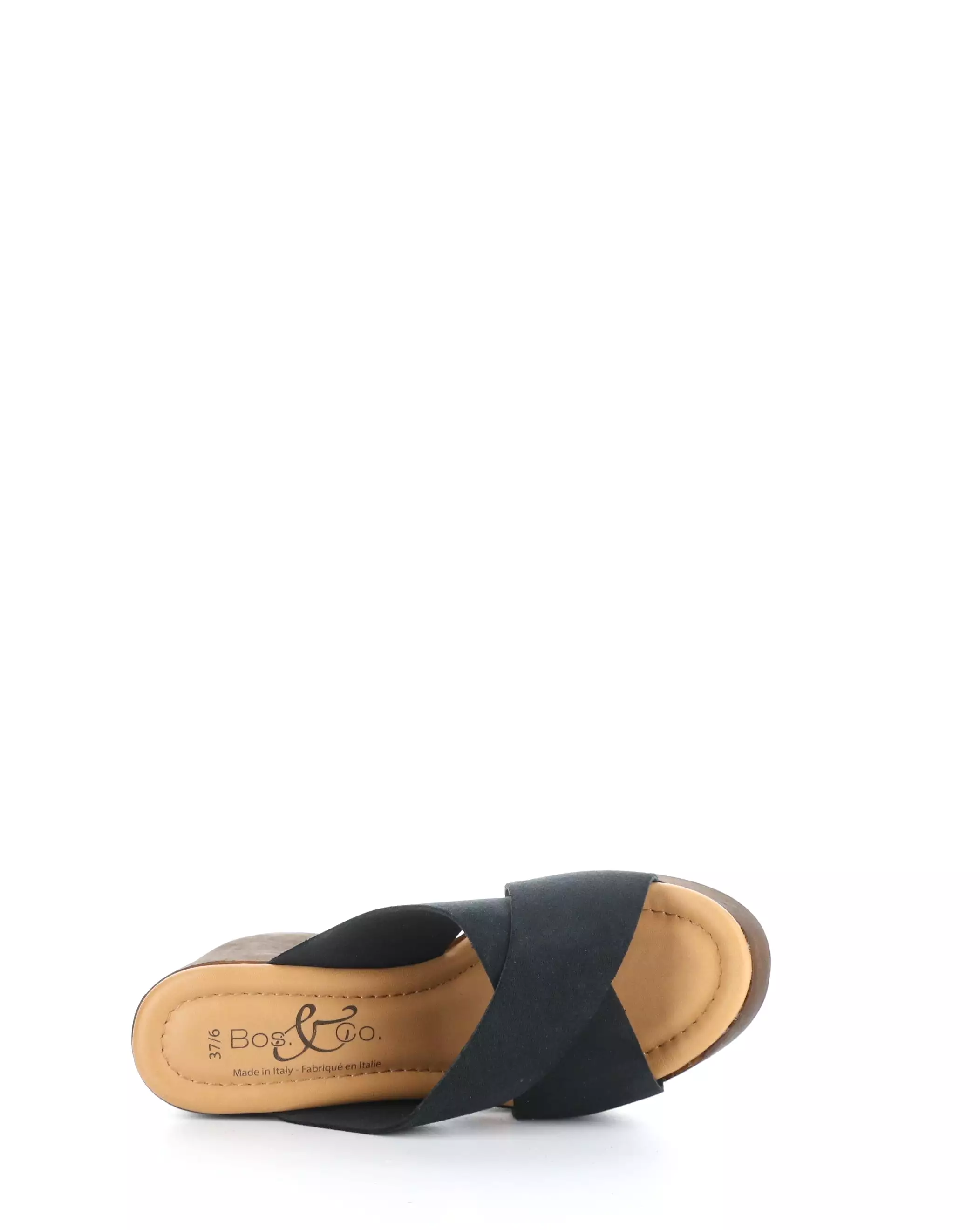 Wilma Black Slip-on Sandals for Women