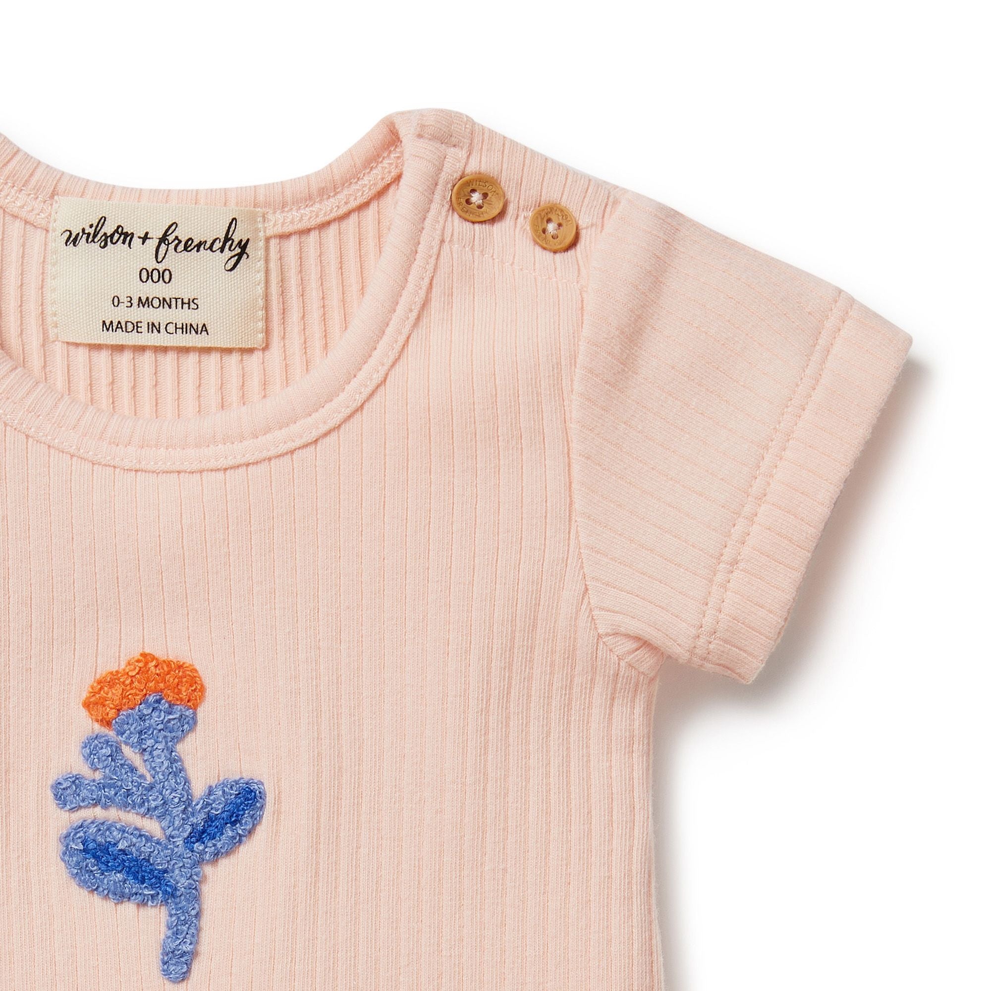 Wilson & Frenchy Little Flower Organic Rib Tee for sale